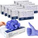 FINITEX Ice Blue Nitrile Exam Gloves - Powder-free, 1000 PCS Medical & Home Cleaning Gloves (Small (Pack of 1000))