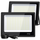 XXBSAZ 100W LED Flood Lights Outdoor, 12500LM Daylight 6500K, AC85-265V High Power Commercial Work Light, IP66 Waterproof Super Bright Security Stadium Lights for Parking Lots, Warehouses, Yard