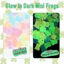 KIMOBER 35PCS Mini Luminous Frogs Miniature Figurines,Glow in Dark Tiny Resin Frog Figures for Fairy Garden Moss Landscape DIY Terrarium Crafts