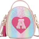 KKXIU Valentines Day Gifts for Kids Gifts for Girls Little Girl Crossbody Bag Small Backpack with Tassel (Shine-A)