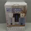 6L Humidifiers for Bedroom Large Room Home, Cool and Warm Humidifier for Baby and Plants Mist Top Fill Desk Humidifiers Essential Oil Diffuser, Quiet with Adjustable Mist, 360°Nozzle-White