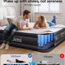 OhGeni Air Mattress Queen with Built in Pump, Inflatable Mattress Blow Up Mattress 18 Raised Comfort,Upgraded Surface Portable Bed, Air Bed for Home, Guest, Camping, Colchone Inflable, 650 lbs