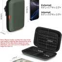 Large Classic Army-Green Case - Hard Shell Electronic Organizer Travel Carrying Case - Shockproof Electronic Accessories Storage Pouch Bag for Game Drive, Hard Disk, Power Bank, Charger