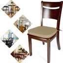 Shinnwa Dining Chair Cushions Set of 4, Non Slip Seat Cushions for Kitchen Chairs with Ties, 4 Pack, 15 x 15.5 inches, Natural Linen