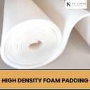 AK Trading CO. 1/2 Thick Open Cell Upholstery Foam Padding 56 Wide By The Yard Soft, High-Quality Upholstery, Crafts & DIY Projects Foam