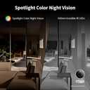 Aqara G100, 2K Indoor/Outdoor Security Camera, HomeKit Secure Video, 2-Way Audio, Spotlight Color/IR Night Vision, AI Detection, 140 FOV, Wi-Fi 6, Supports HomeKit, Alexa, Google and IFTTT, White