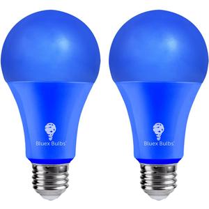 2 Pack BlueX LED A21 Blue Light Bulbs - 15W (120Watt Equivalent) - E26 Base Blue LED Bulb, Party Decoration, Porch, Home Lighting, Holiday Lighting, Decorative Illumination