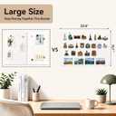 Magnetic Board for Wall,23.6" x 15.7" Decorative Metal Display Board for Notes, Photos & Travel Magnets, Heavy-Duty Metal Panel for Bedroom, Home & Dorm Room Decor (White)