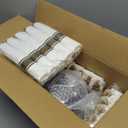 Liacere 350PCS Clear Gold Plastic Plates for 50 Guests Dinnerware Include 100 disposable Plates 150 Gold Silverware 50Napkins for Party & Wedding & New Year & Christmas