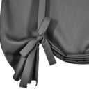 DONREN Medium Grey Balloon Shades Blackout Curtain - Adjustable Thermal Insulated Tie Up Curtain Panel for Kitchen (34 W x 54 Inches Long,1 Panel)