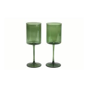 Core Home Wine Glass Set - Green, 2 pk / 14 oz