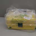 Creahaus 13 inch Art Craft Organizer Storage Box with 3 Layer, Multipurpose Plastic Tool Box with Handle for Sewing, Art Supply, Medicine, Nail, Hair Accessories (Yellow)