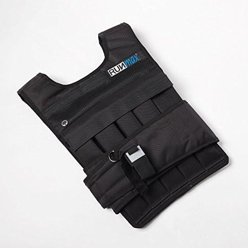 RUNmax 60LBS Adjustable Weighted Vest Wtih Shoulder Pads Option for Men and Women