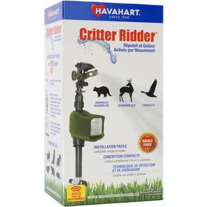 Havahart Critter Ridder Motion Activated Animal Repellent and Sprinkler - Use in Yard to Repel Cats, Dogs, Chipmunks, Groundhogs, Squirrels, Skunks, Deer, and More - 5277 (1 Pack)