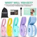 WIKDAY Resistance Bands, Pull Up Bands, Workout Bands for Exercise, Thick Heavy Resistance Band Set with Door Anchor, Elastic Bands for Body Stretching, Training at Home/Gym for Men & Women