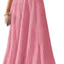 BTFBM Women Midi Bodycon Tank Dress | Casual Sleeveless Crewneck Knit Pleated A Line Sweater Dresses, Wedding Guest,Cocktail,Vacation Outfits, Summer 2026 (Pink, L)