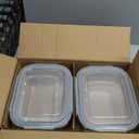 M MCIRCO [80 oz & 36 oz Extra Large Glass Food Storage/Baking Containers Set with Lids, 2 Pack 80 oz(10 cup)&2 Pack 36 oz (4.5 cup) Airtight Glass Container,Microwave,Oven,Freezer and Dishwasher (gray)