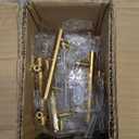 15 Pack Cabinet Pulls Brushed Gold Stainless Steel T Bar Pull Handles for Kitchen Cabinet Cupboard Drawer Door Handle Pull Knobs (Overall Length 4", Hole Center 2-1/2")