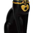 NileCart Egyptian Bastet Collectible Figurine The Black Cat Goddess Statue - Handmade in Egypt (Medium 5.4 inches Tall)