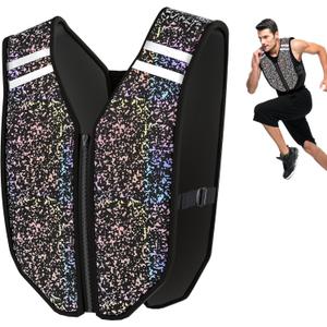 PROIRON Weighted Vest Soft Washable for Men Women Kids 6.5lbs/11lbs/17.5lbs/22lbs,Fully Reflective Running Weight Vest,No Leakage Weighted Vest for Fitness,Workout,Weight Loss,Strength Training