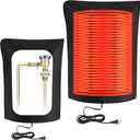 1 Pcs 20" L x17 W Electric Heated Outdoor Faucet Cover for Winter Freeze Protection Heating Hose Bib Covers for Winter, Water Pipe Heater for Garden Faucet Insulated Spigot Protector, Black