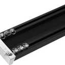 ZSHINE Heavy-Duty Curtain Conjoined Double Track rails Ceiling Mounting for Living Room Bedroom Room Divider (Black 6.6ft)