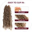 GIX Yanky Twist Crochet Hair - 10 Inch 8 Packs (240 Strands) Brown Highlight 3 Tones Pre-twisted Fluffy Spring Mini Twist Short Bob Passion Twist, Crochet Braiding Hair (10 Inch, F4/30/27-8P)