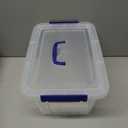 Wekioger Versatile Storage Organizer Plastic Bins with Lid, 12 Quart Latching Box, Set of 1