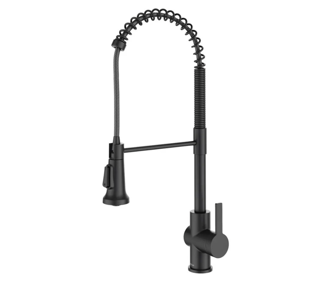 Kraus KPF-1691MB Britt 2nd Gen Commercial Style Pull-Down Single Handle Kitchen Faucet, Matte Black
