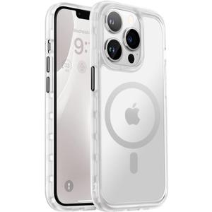 Vooii for iPhone 13 Pro Phone Case,[Compatible with Magsafe] Translucent Matte Shockproof Women Men Girl Protective Case Cover for iPhone 13 Pro (ONLY) 6.1", Frosted White