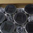 GIGALUMI Solar Pathway Lights 12 Pack, Stainless Steel IP44 Waterproof Auto On/Off Outdoor LED Solar Landscape Lights for Garden, Yard, Patio, Path and Walkway. (Warm White)