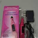 Pinkiou Portable Electric Nail Drill Set Pen Sander Polish Machine Acrylic Gel Removal Manicure Filer Kit with 6 Nail Drill Bits Pedicure Efile Rotary Carver Nail Art Tools