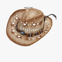 Western Straw Cowboy Hat Wide Brim Sun Blocking Breathable Unisex Hat for Stage Performance Parties Outdoor Travel Beach and Casual Wear Khaki
