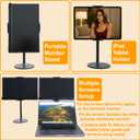 Portable Monitor Stand Tablet Stand for Desk Kindle Holder with Metal Disk, Telescopic Pole and Super Wide Clamp Portable Monitor Mount 15.6 inch 18.5 inch FL12C