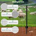 Metal Fence Posts 4 FT Black (Pack of 20) Heavy Duty U Post & T Post for Wire Fencing, Rustproof Powder-Coated Steel Fence Stakes, No-Dig Fence Posts for Farm, Orchard, Yard & Temporary Fencing