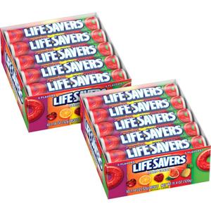 LIFE SAVERS 5 Flavors Hard Candy, Bulk, 1.14 oz Roll, 20 Pack
Five fruity hard candy flavors in single rolls, great for sharing, parties, decorating desserts, road trips and travel