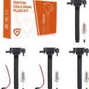 Set of 4 Ignition Coil Pack UF751 and Iridium Spark Plugs Fit For Jeep Cherokee 2014-2020, Compass 2018-2020, Renegade 2015-2020 & Fit For Chrysler 200 & Fit For Ram ProMaster City
