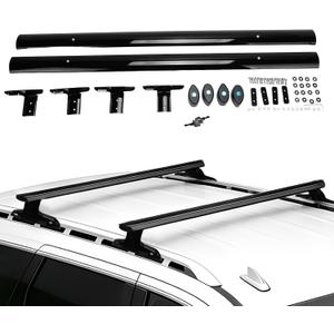 2 PCS Roof Rack Cross Bars Compatible with 2018-2021 Compass (with Side Roof Rails), 165LBS Capacity, Lockable Heavy Duty Aluminum Cross Bar for Canoe Kayak Bicycle Skis