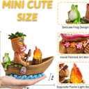 Solar Tiki Outdoor Statues: Funny Tiki Bar Decor with Solar Light Outside Decoration for Lawn Yard Patio Garden Gifts for Housewarming (Boating)