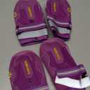 QUMY Dog Shoes for Large Dogs, Medium Dog Boots & Paw Protectors for Winter Snowy Day, Summer Hot Pavement, Waterproof in Rainy Weather, Outdoor Walking, Indoor Hardfloors Anti Slip Sole Purple Size 8 (Size 8: 3.0''x3.3"(W*L) (Pack of 4))