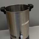 SYBO Commercial Grade Stainless Steel Percolate Coffee Maker, Hot Water Urn for Catering, Hot Beverage Dispenser, 40-Cup, 6L, Metallic