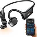 MusicCam Worlds 1st Bone Conduction Headphones with Camera, Hand-Free POV Camera Headphones, IP68 Water & Sweat Resistant, AI Functions, Open-Ear Bluetooth Wireless Sport Earphones with APP (Matt Black)