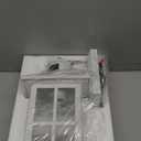 FLEDAVID Motion Sensor Outdoor Wall Light Fixtures Dusk to Dawn Exterior Porch Lantern White Outside Sconce Lighting Rustic Wall Mount Lamp with Water Ripple Glass for House Garage Patio Entryway (White 1-Pack)