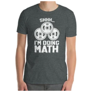Gray Math T-Shirt Size Women's Large