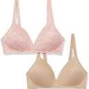 Warner's Women's Blissful Benefits Wireless Lift T-Shirt Bra 2-Pack 04003w.   34D