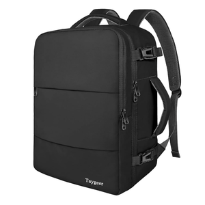 Taygeer Travel Backpack for Men Women, Carry On Backpack with Shoe Pouch, TSA 17.3inch Laptop Mochila Flight Approved, Nurse Bag Casual Daypack for Weekender Business Hiking,Black