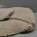 AMOAMI Upgraded Waffle Runner Rug Super Absorbent Non Slip Bath Mats for Bathroom Machine Washable Bathroom Runner Rug with Tassels, Ideal for Hallway Bedroom Laundry Room, 2' x 6', Brown & Cream