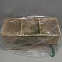 Covzoe 2 Pack Wicker Storage Basket, 3 Compartments Plastic Toilet Tank Topper Woven Basket, Rattan Storage Container Countertop Organizer for Bathroom Bedroom Decor, Tan