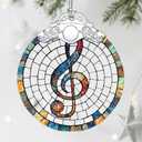 Musical Note Ornament, Stained Glass Christmas Decorations, Christmas Ornaments for Tree, Holiday Ornament, Gifts for Musical Lovers, Holiday Party Gifts, Gift Ideas & Xmas Gift