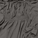 Manllenshie Womens Plus Size Dress Roll up Long Sleeve Casual Deep V Neck Twist Knot Front Flowy Dresses with 2 Pockets 2XL Black